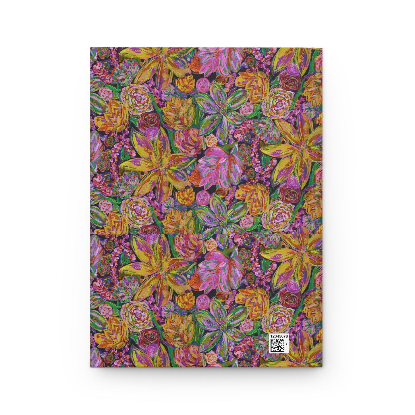Custom Journal - Busy Sister Patterns by The Pink Picket Fence - Features original, hand painted art pattern cover - Write it down with this hardcover journal with lined pages