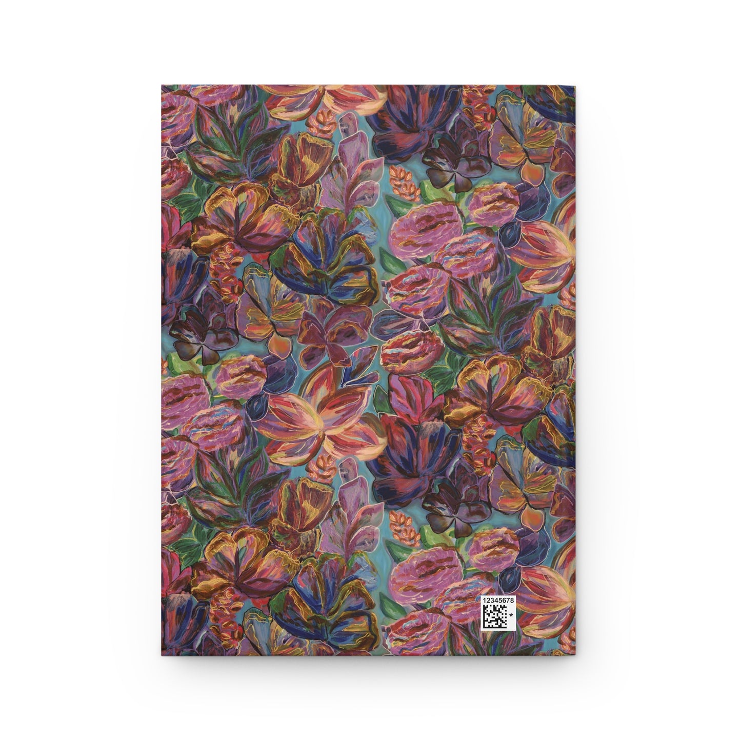 Custom Journal - Busy Sister Patterns by The Pink Picket Fence - Features original, hand painted art pattern cover - Write it down with this hardcover journal with lined pages