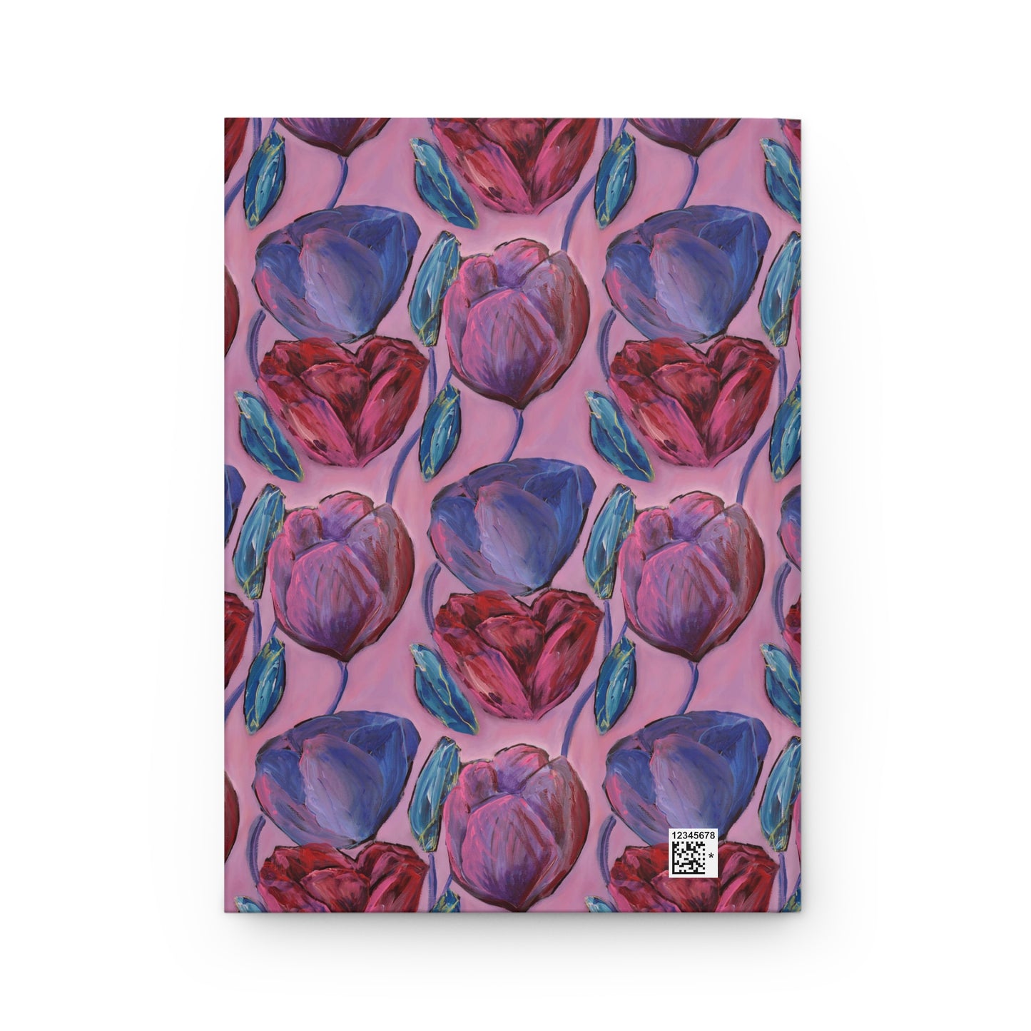 Custom Journal - Busy Sister Patterns by The Pink Picket Fence - Features original, hand painted art pattern cover - Write it down with this hardcover journal with lined pages