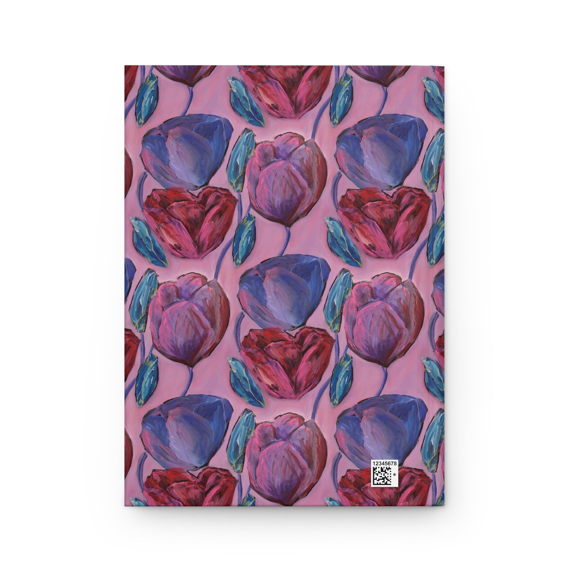 Custom Journal - Busy Sister Patterns by The Pink Picket Fence - Features original, hand painted art pattern cover - Write it down with this hardcover journal with lined pages