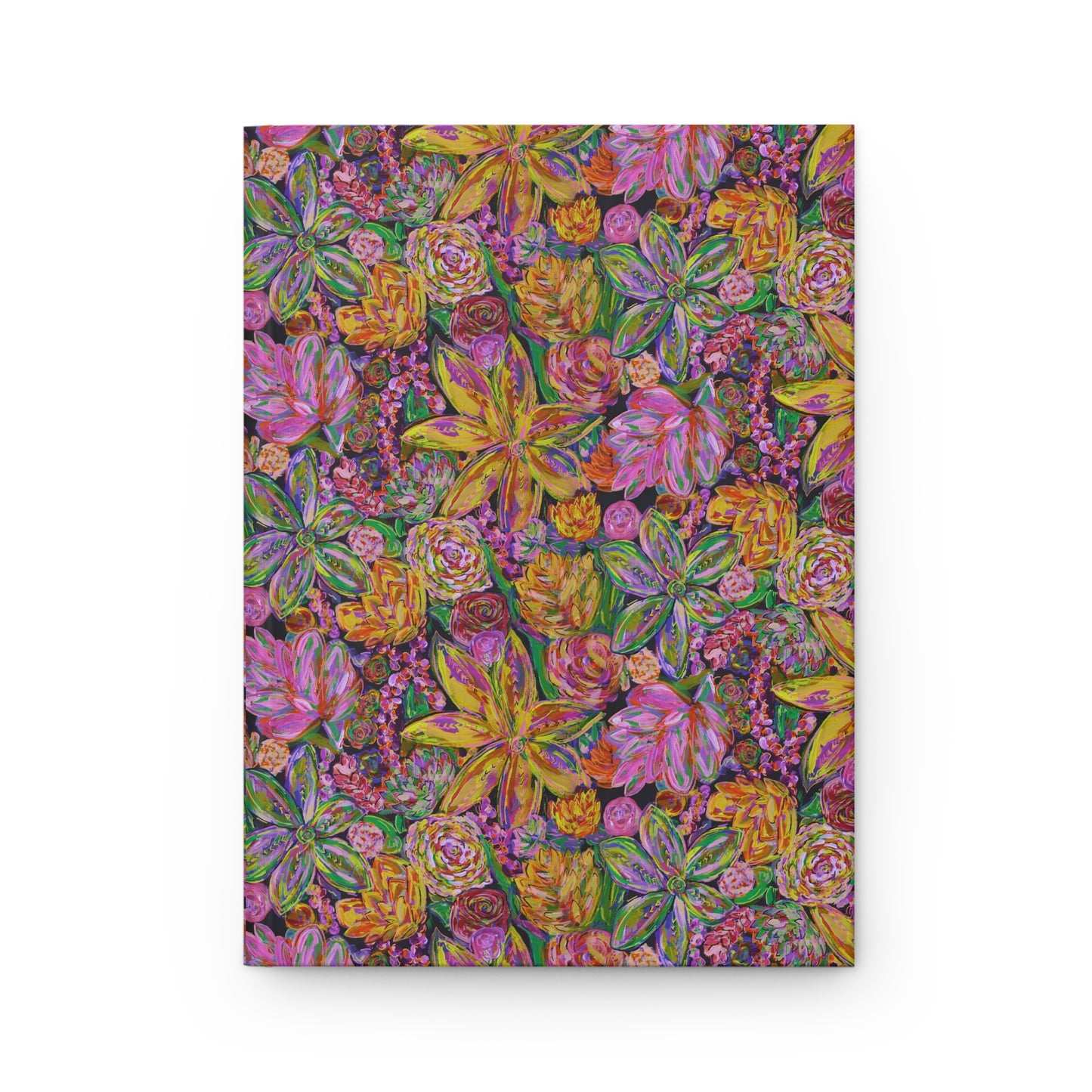 Custom Journal - Busy Sister Patterns by The Pink Picket Fence - Features original, hand painted art pattern cover - Write it down with this hardcover journal with lined pages