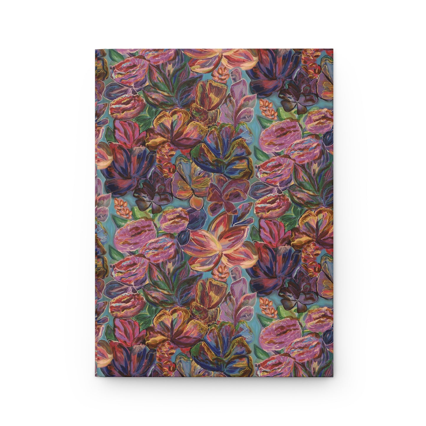 Custom Journal - Busy Sister Patterns by The Pink Picket Fence - Features original, hand painted art pattern cover - Write it down with this hardcover journal with lined pages