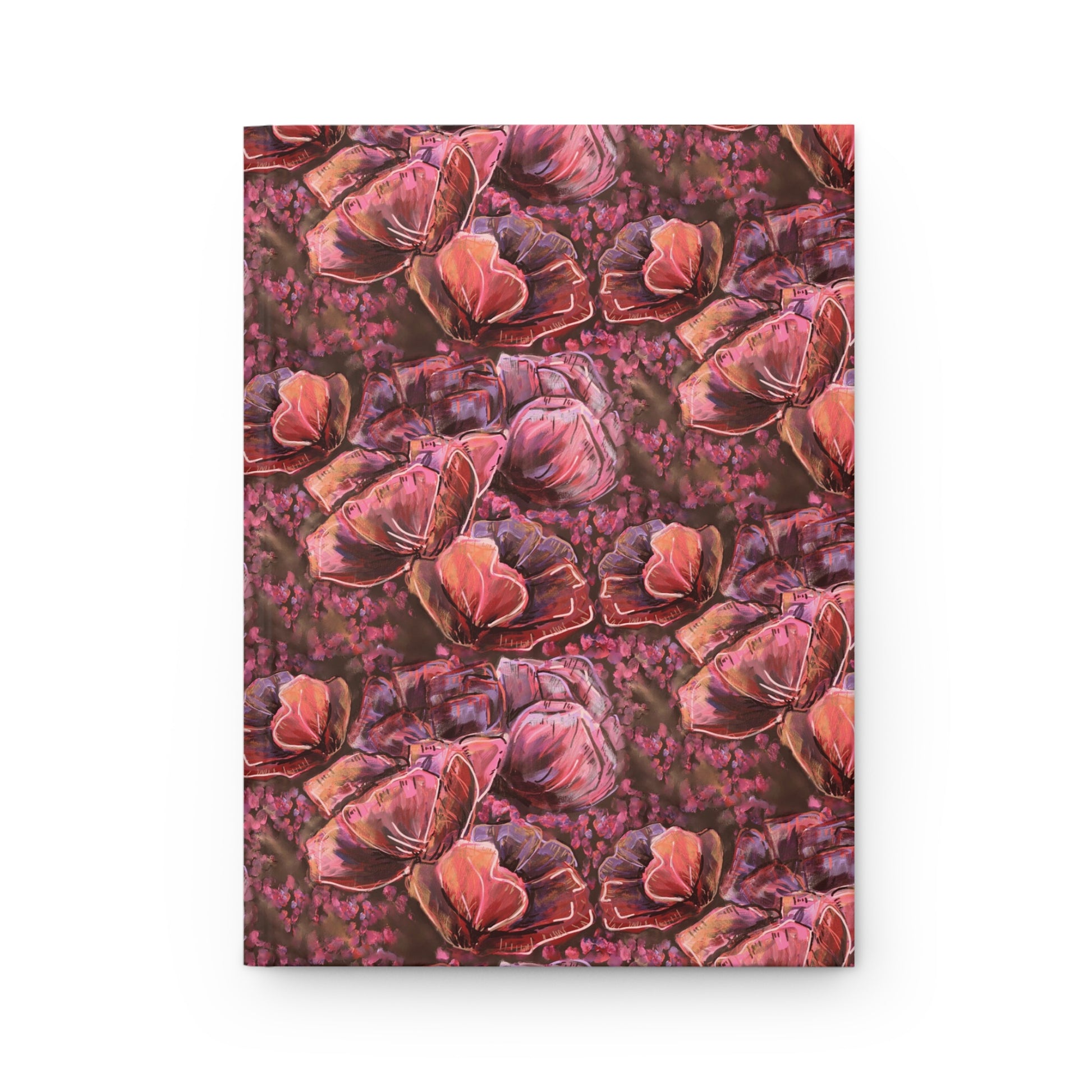 Custom Journal - Busy Sister Patterns by The Pink Picket Fence - Features original, hand painted art pattern cover - Write it down with this hardcover journal with lined pages