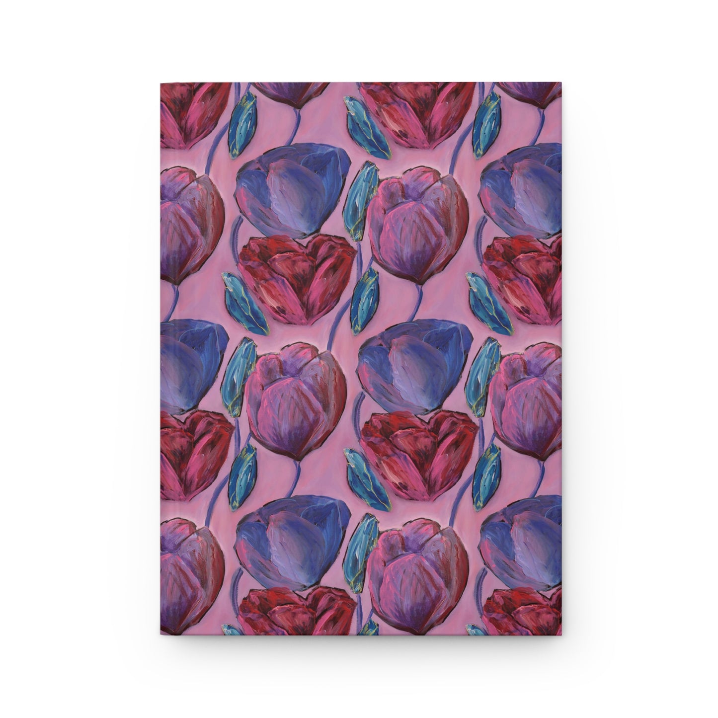 Custom Journal - Busy Sister Patterns by The Pink Picket Fence - Features original, hand painted art pattern cover - Write it down with this hardcover journal with lined pages