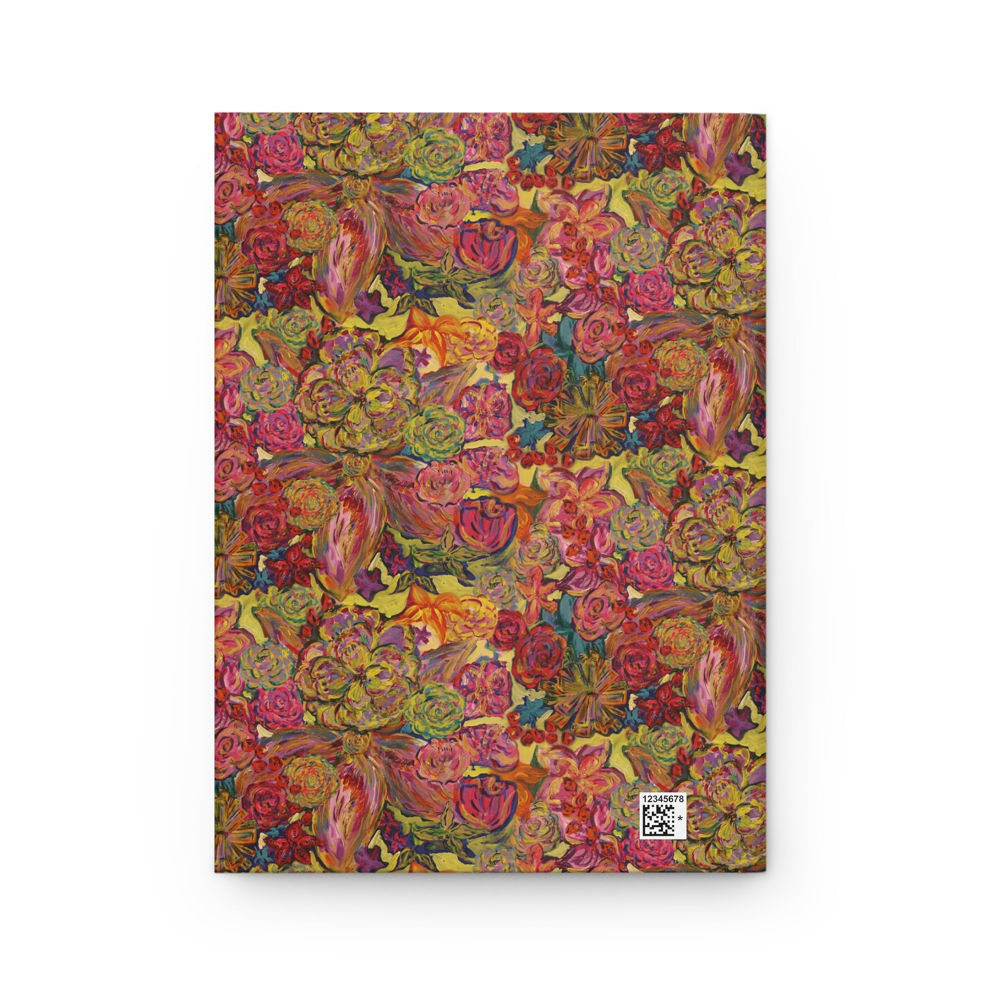 Custom Journal - Busy Sister Patterns by The Pink Picket Fence - Features original, hand painted art pattern cover - Write it down with this hardcover journal with lined pages