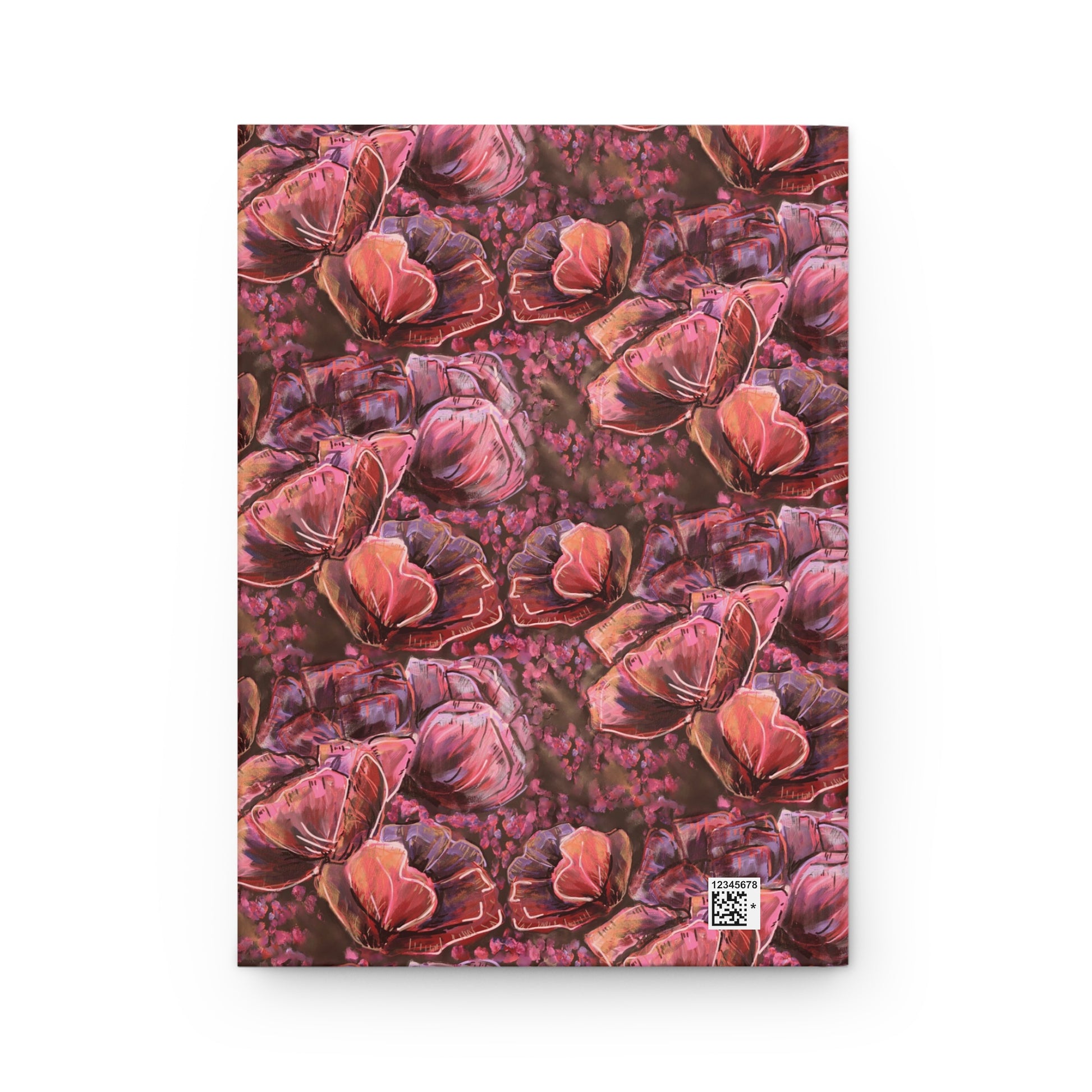 Custom Journal - Busy Sister Patterns by The Pink Picket Fence - Features original, hand painted art pattern cover - Write it down with this hardcover journal with lined pages