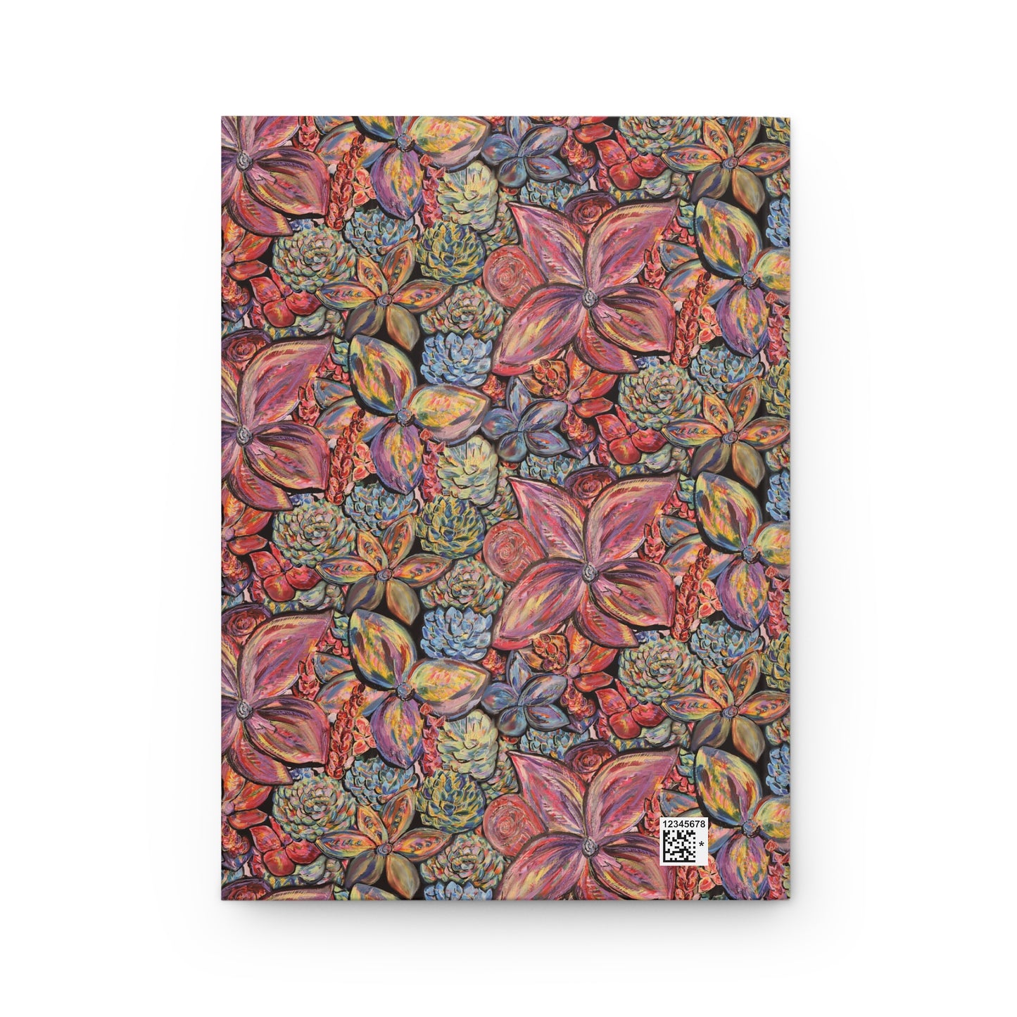 Custom Journal - Busy Sister Patterns by The Pink Picket Fence - Features original, hand painted art pattern cover - Write it down with this hardcover journal with lined pages