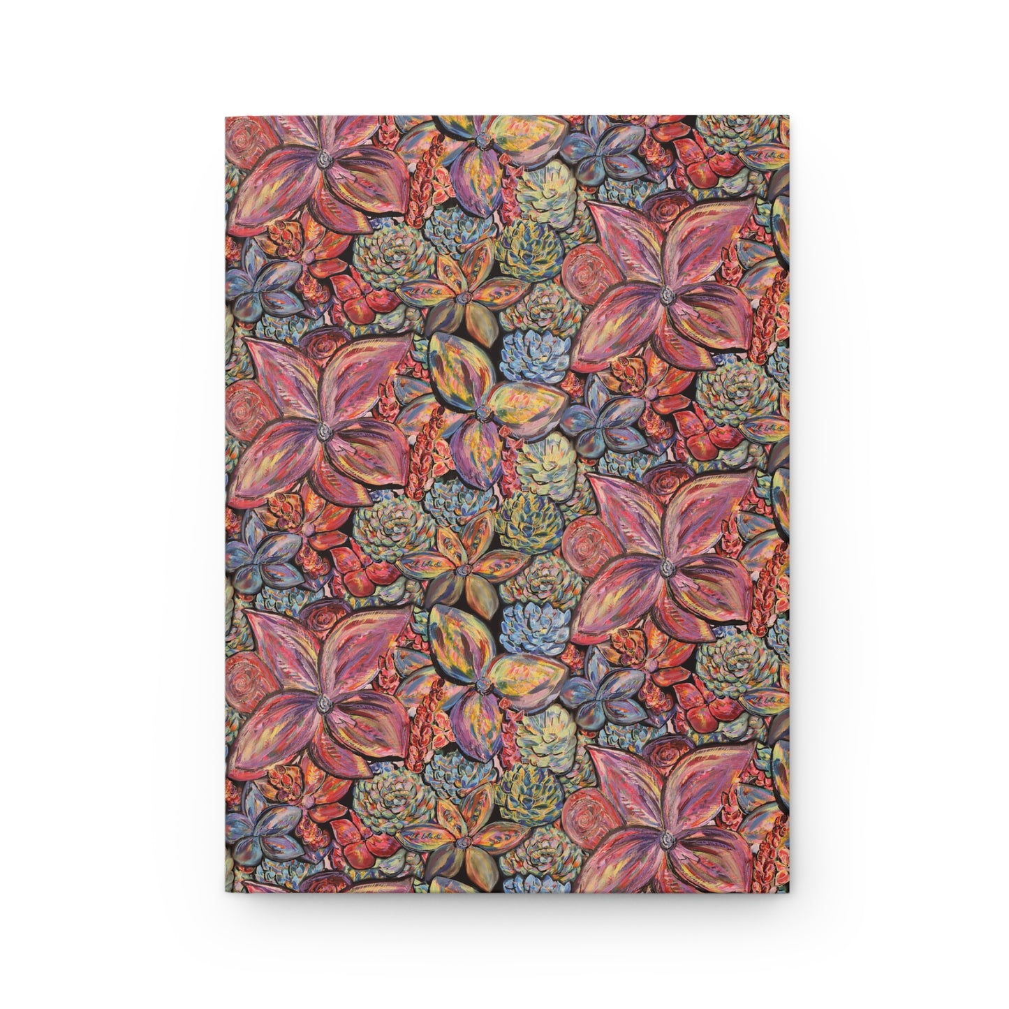 Custom Journal - Busy Sister Patterns by The Pink Picket Fence - Features original, hand painted art pattern cover - Write it down with this hardcover journal with lined pages