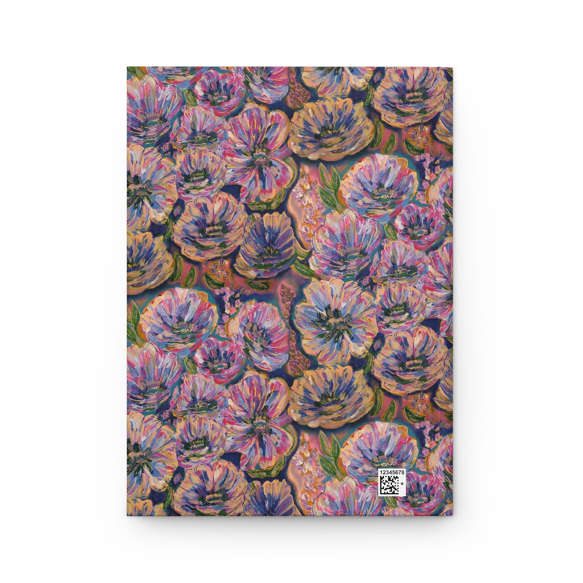 Custom Journal - Busy Sister Patterns by The Pink Picket Fence - Features original, hand painted art pattern cover - Write it down with this hardcover journal with lined pages