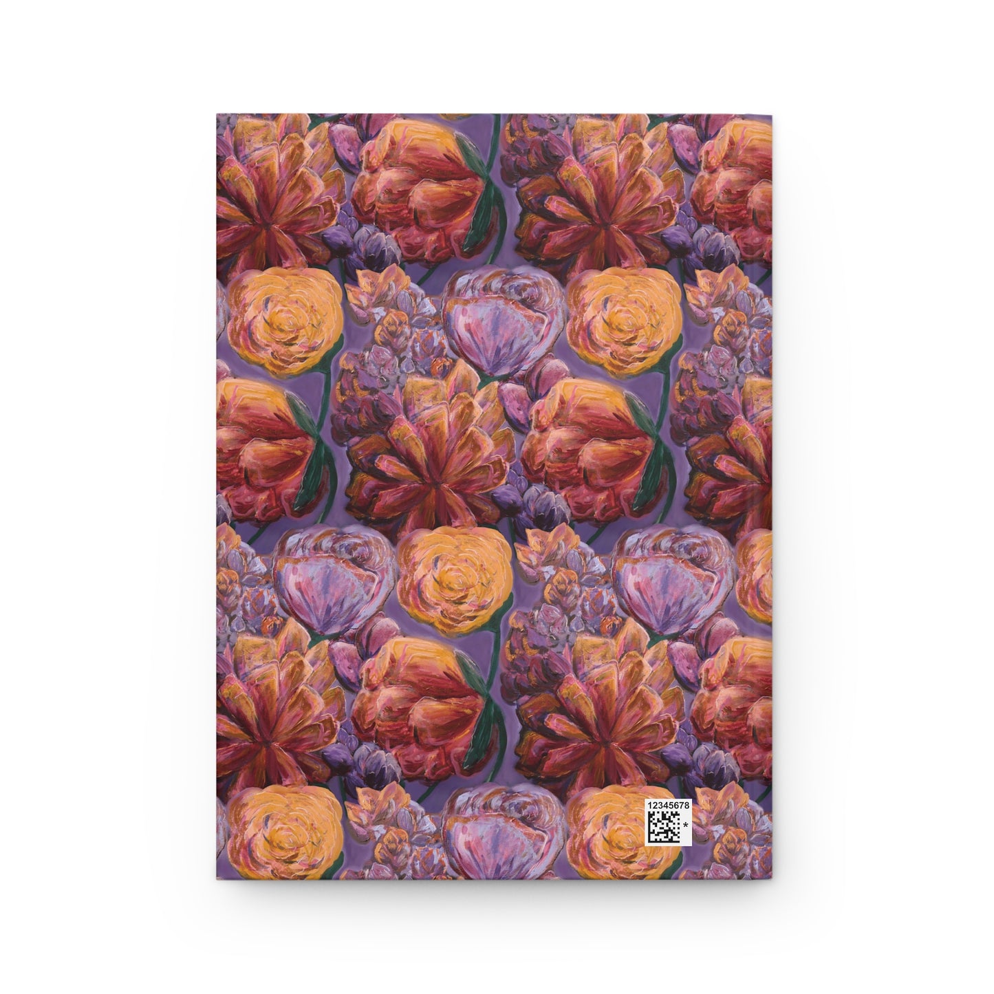 Custom Journal - Busy Sister Patterns by The Pink Picket Fence - Features original, hand painted art pattern cover - Write it down with this hardcover journal with lined pages