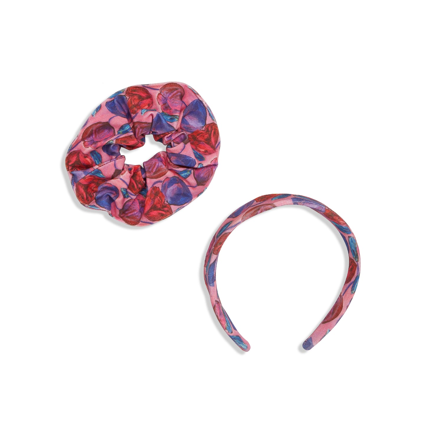 Pink, Red, Blue Scrunchie & Headband