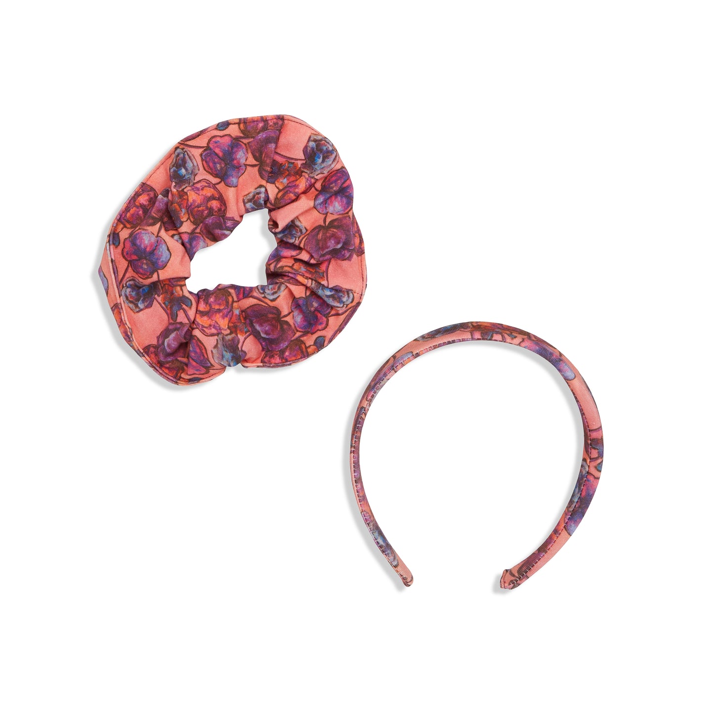 Floral Scrunchie & Headband for Girls