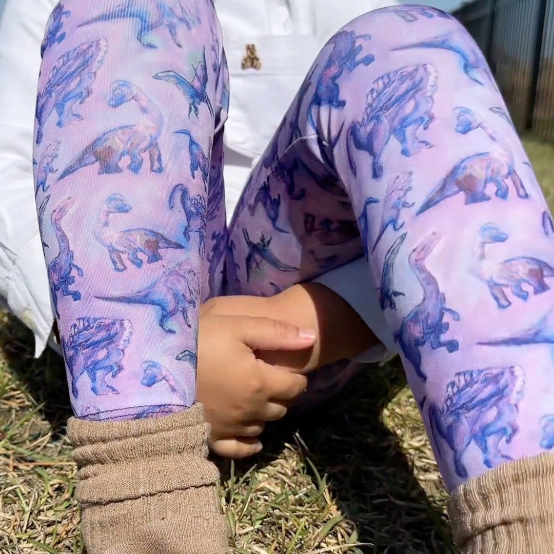 Suzie Dinosaur Leggings | Girls Playwear | Dinosaur Clothes | Best Leggings for Girls | Available in 3 Colors