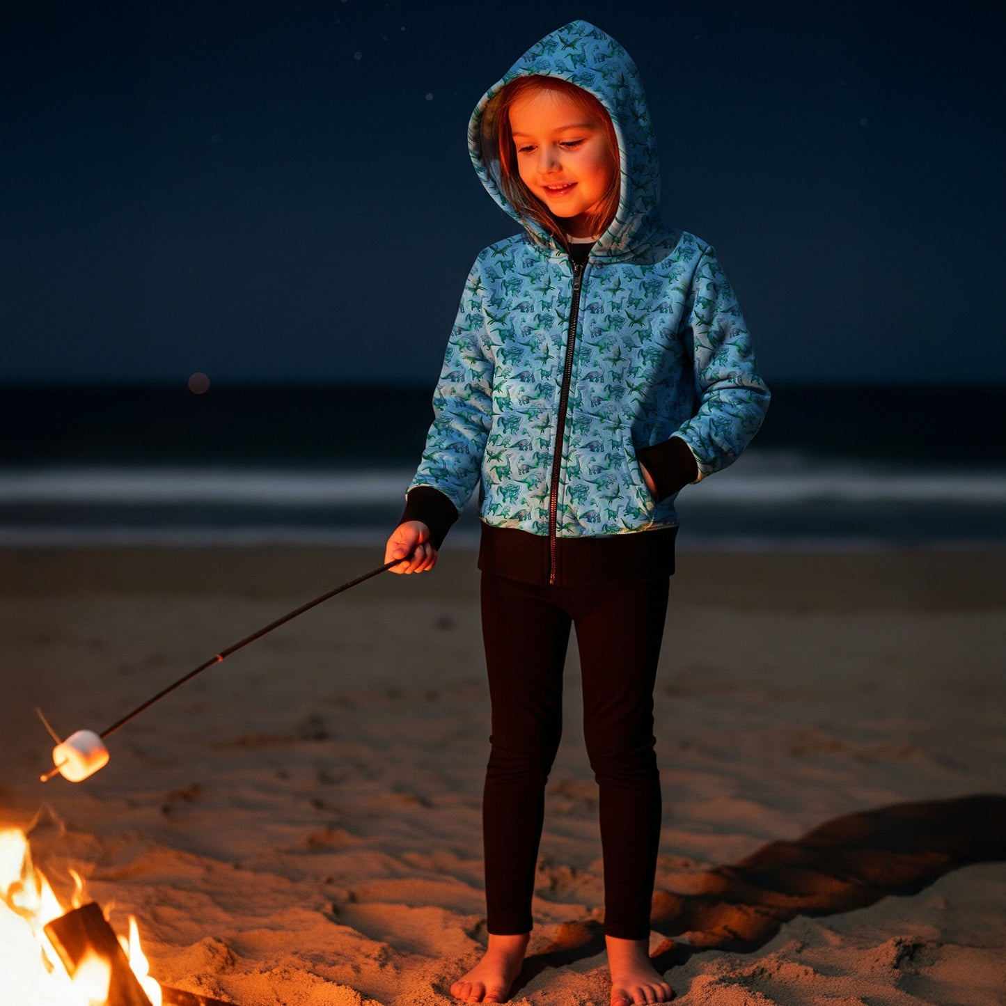 Suzie Dinosaur Hoodie | Girls Playwear | Dinosaur Clothes | Great for Texture-Sensitive Kids | Available in 3 Colors