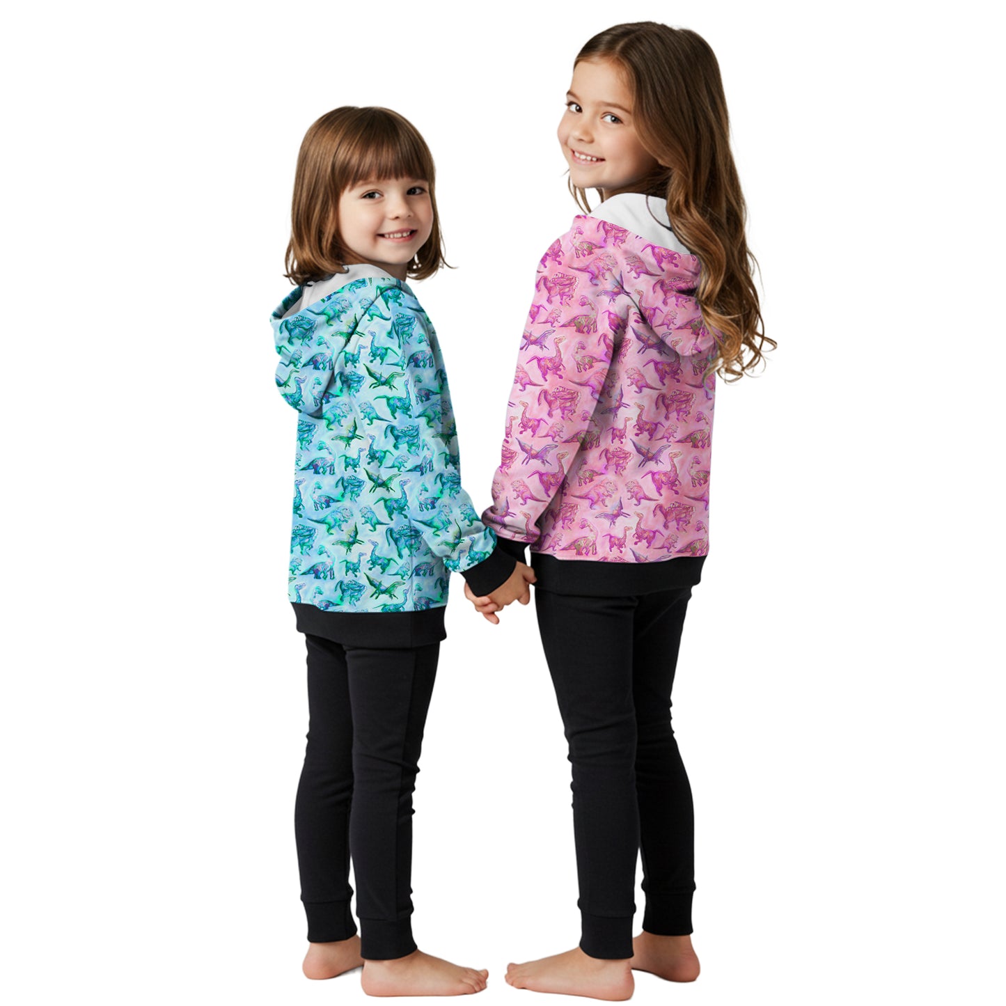 Suzie Dinosaur Hoodie | Girls Playwear | Dinosaur Clothes | Great for Texture-Sensitive Kids | Available in 3 Colors
