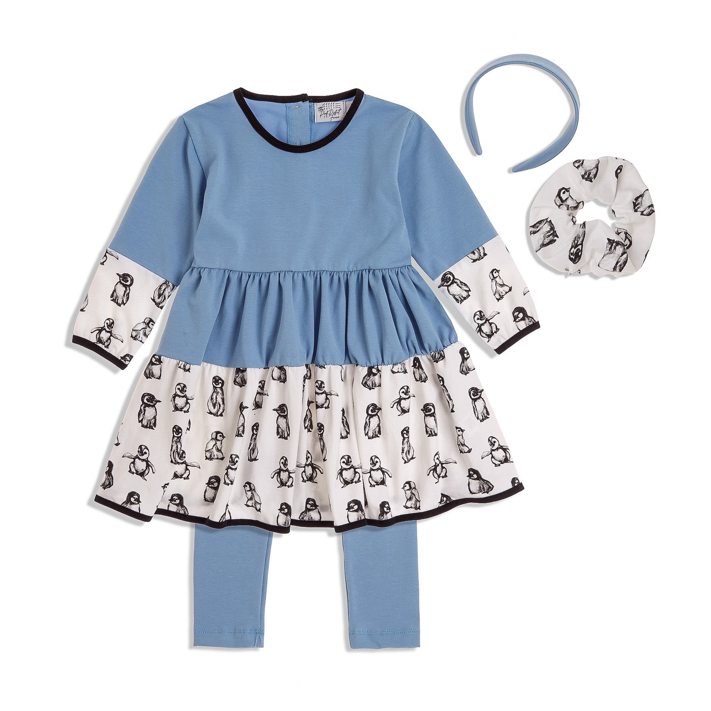 Blue and White Girls Outfit Set