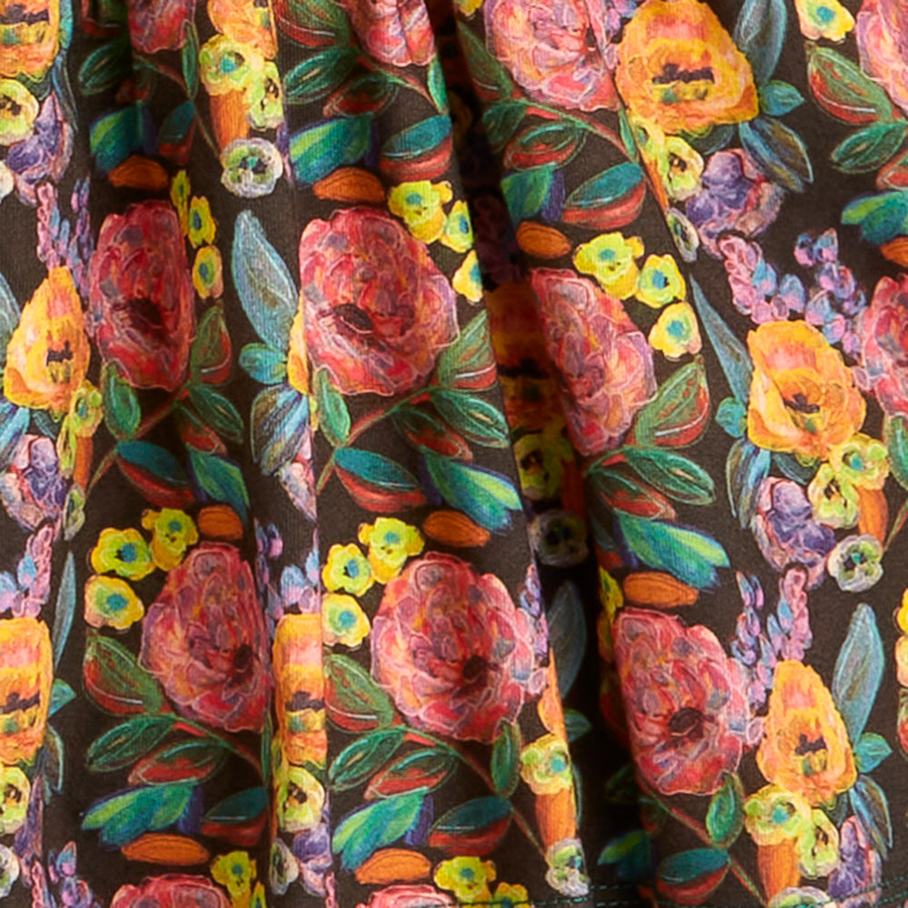 The Pink Picket Fence Louise Twirl Dress 2-Pack – Soft Cotton Floral Dresses for Girls – Green & Purple – 1 of Each – Sensory-Friendly