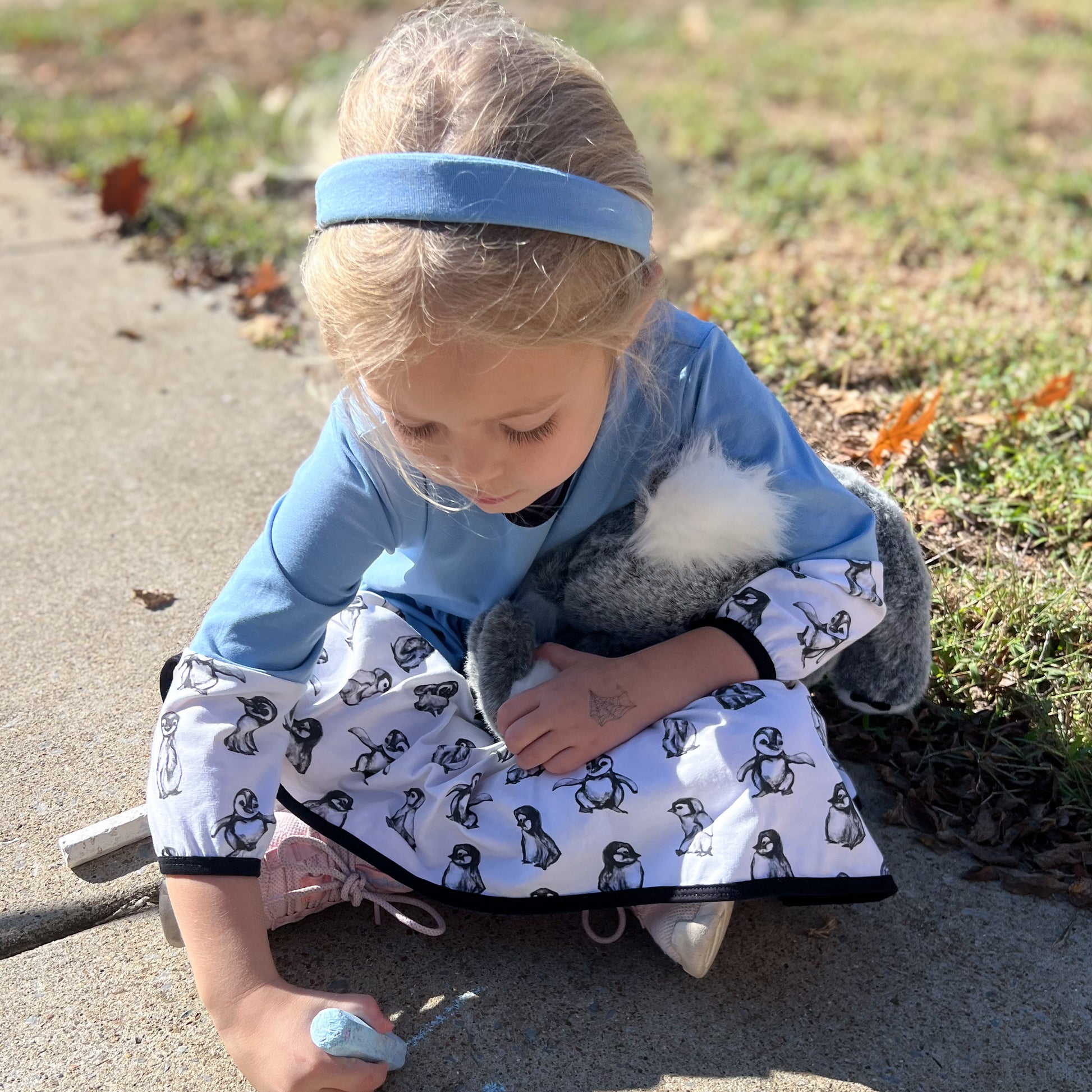 Dressed Up Girl Playing 