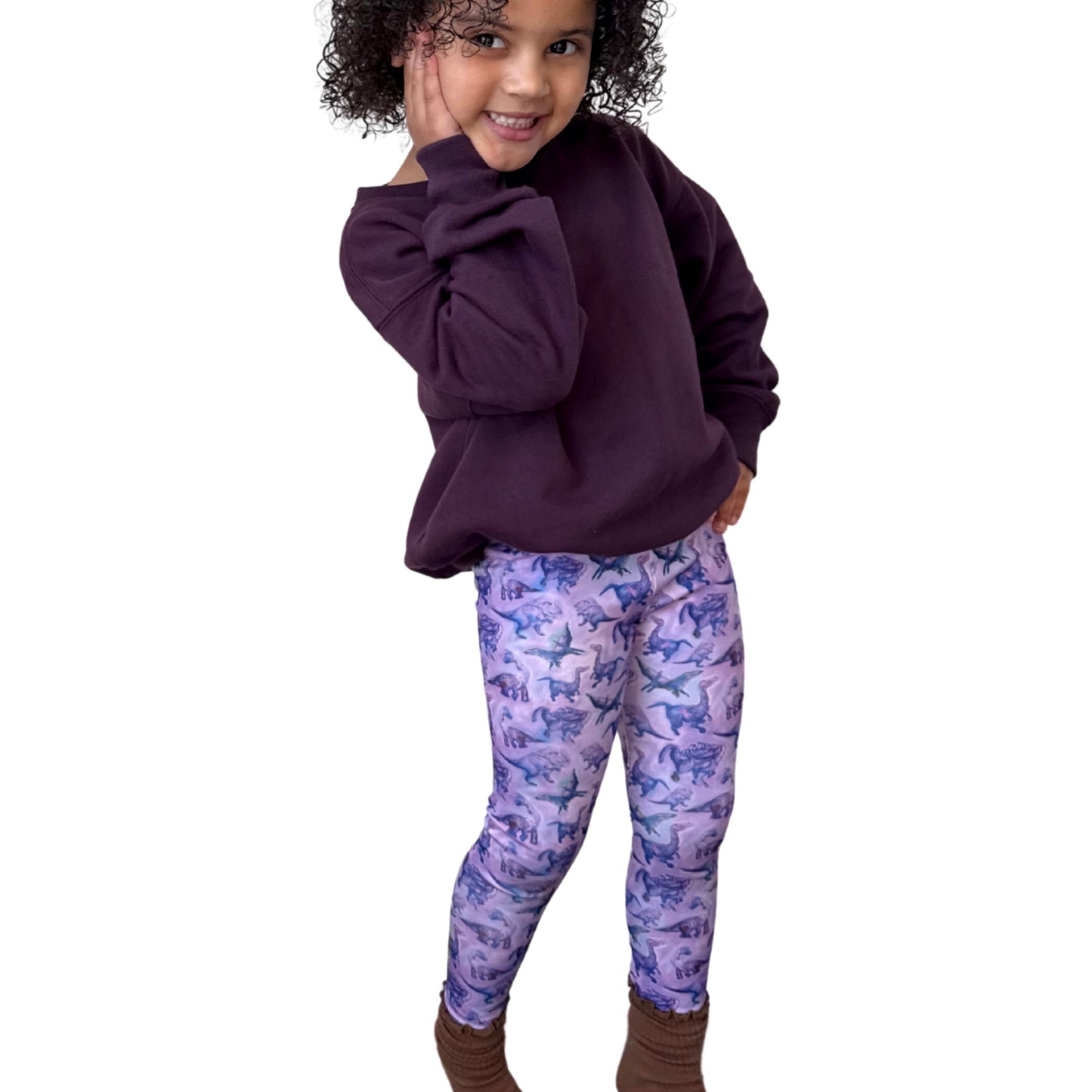 Suzie Dinosaur Leggings | Girls Playwear | Dinosaur Clothes | Best Leggings for Girls | Available in 3 Colors
