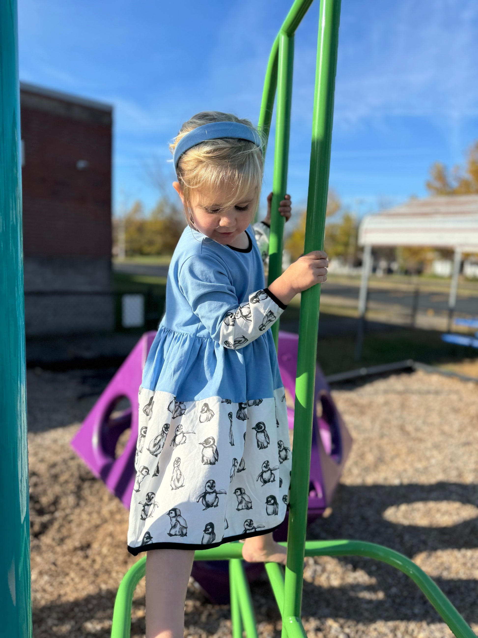Little Girl in Dress at the Park