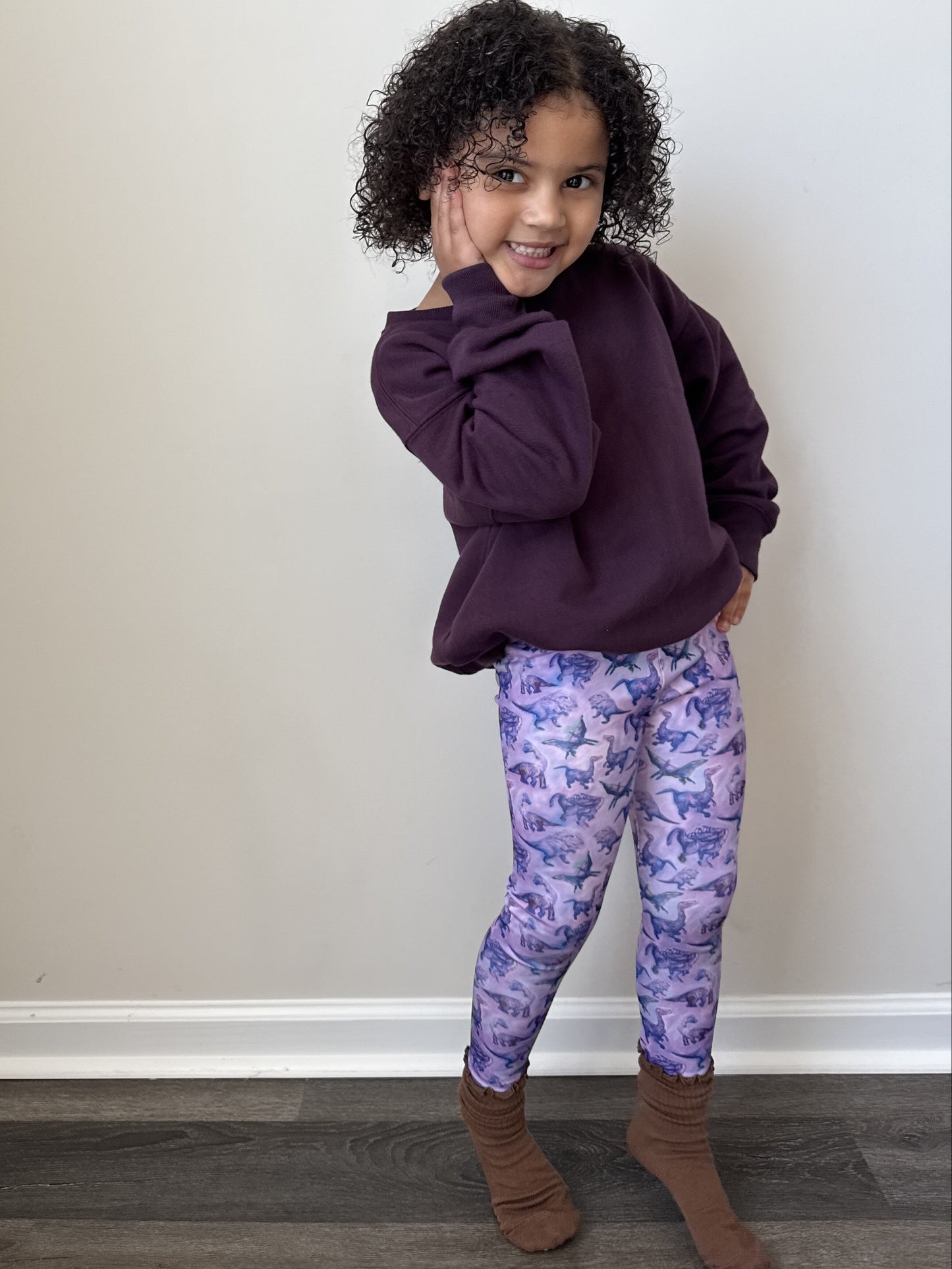 Suzie Dinosaur Leggings | Girls Playwear | Dinosaur Clothes | Best Leggings for Girls | Available in 3 Colors