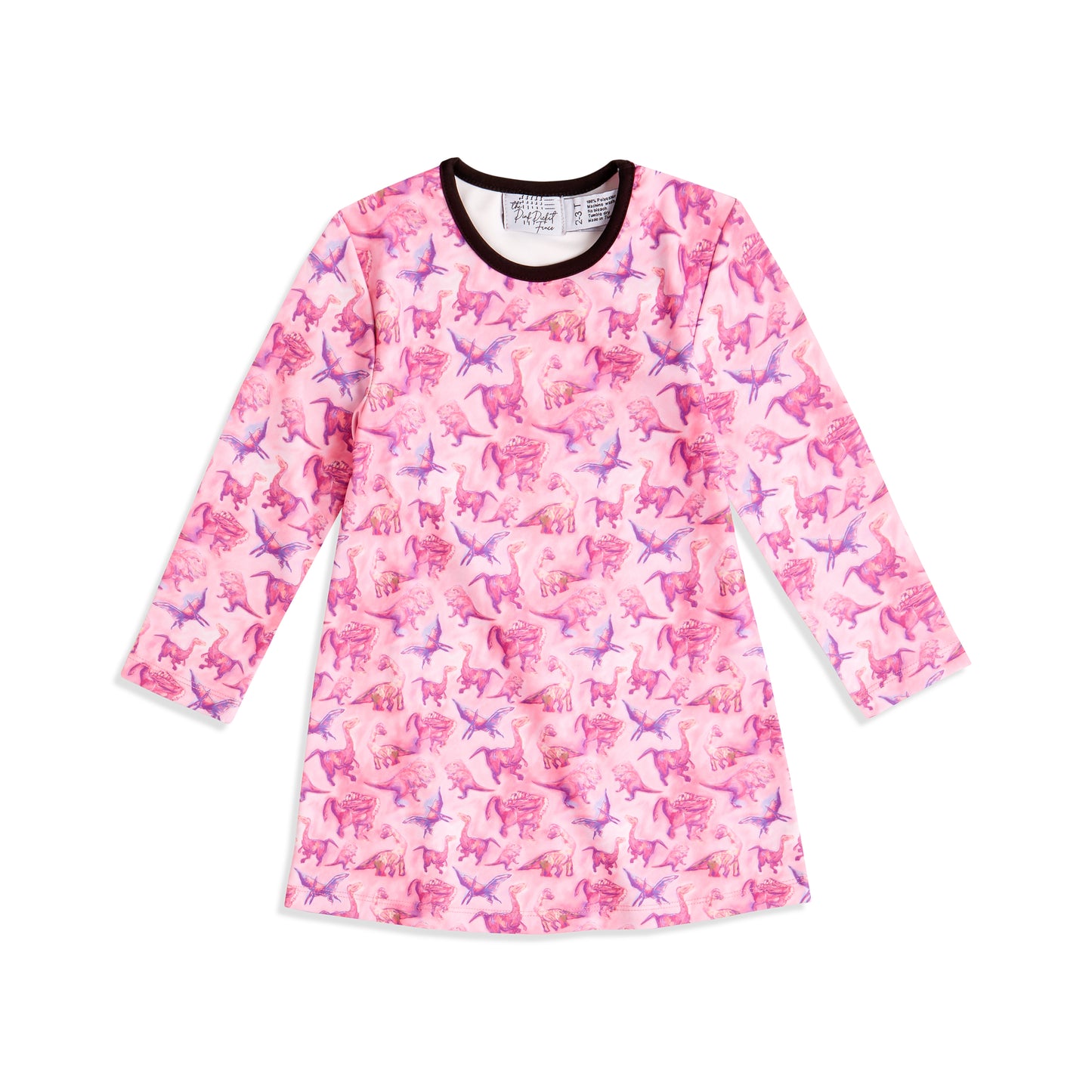 Pink Dinosaur Dress for Girls