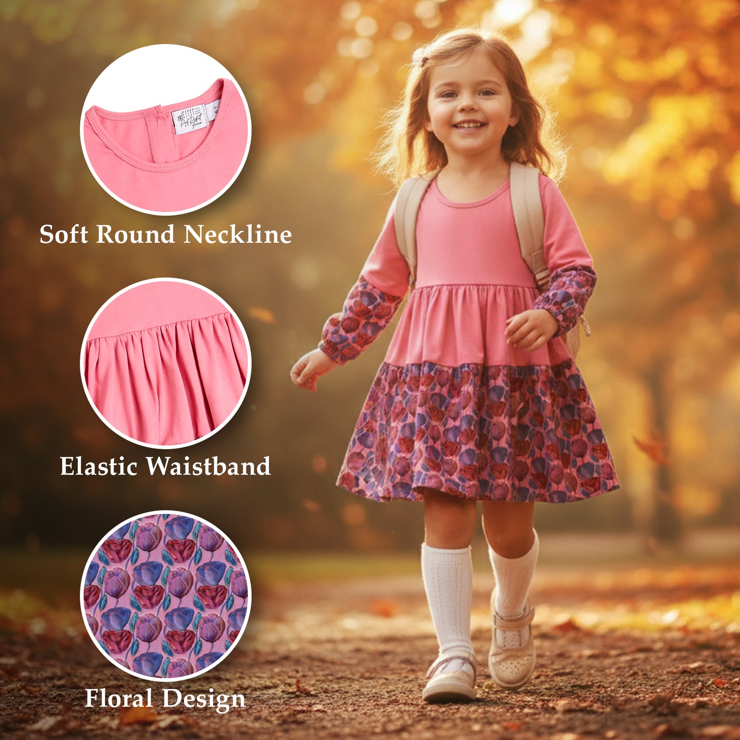 2 Pack - Hippo + Pink Tulip Twirl Dress