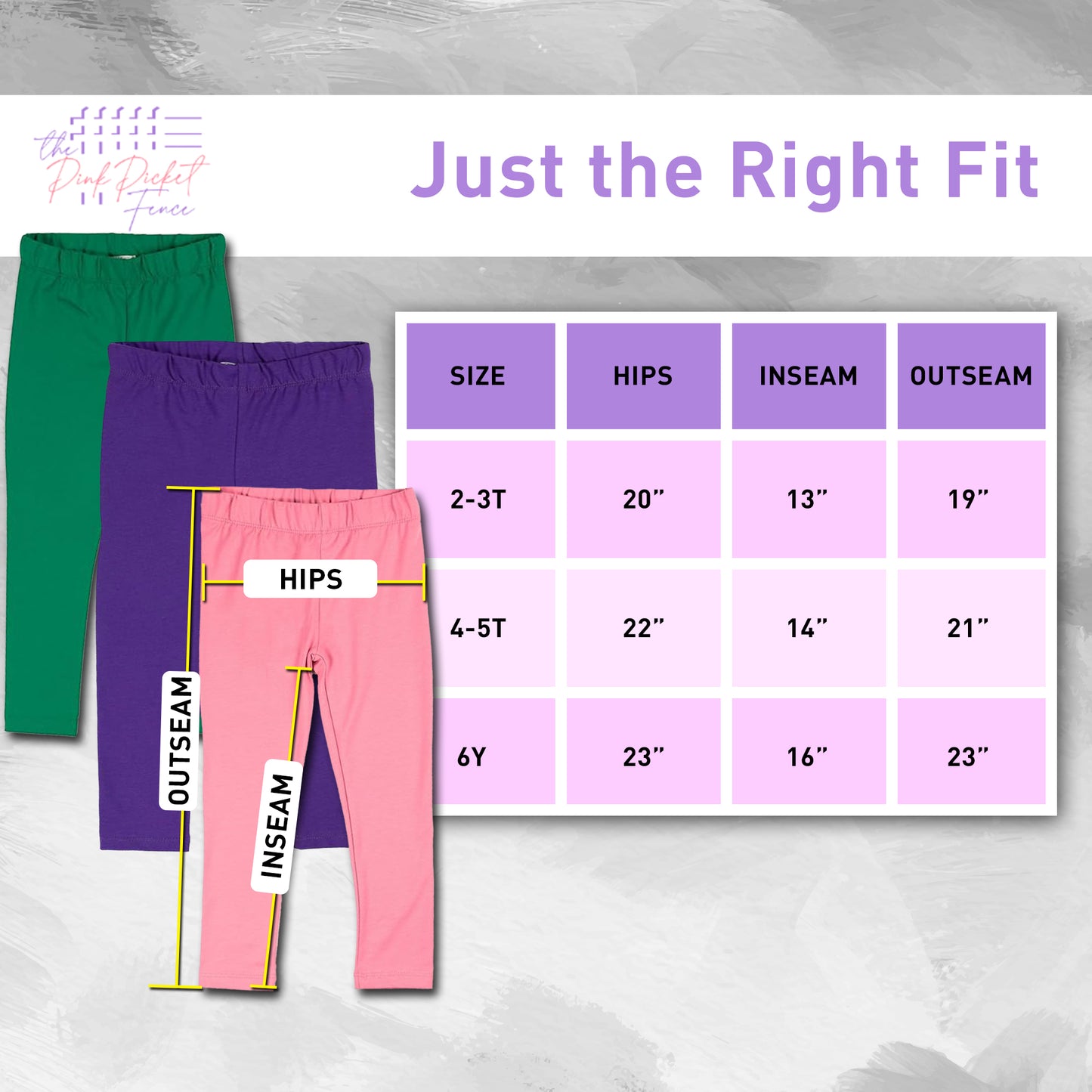 100% Organic Cotton Leggings 3 Pack