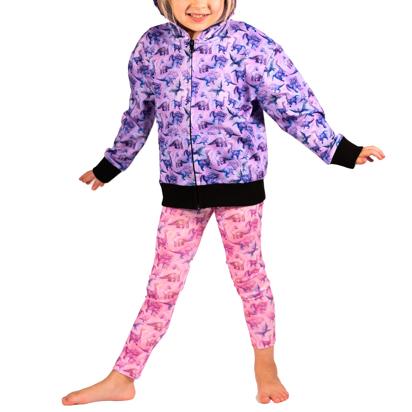 Suzie Dinosaur Hoodie | Girls Playwear | Dinosaur Clothes | Great for Texture-Sensitive Kids | Available in 3 Colors