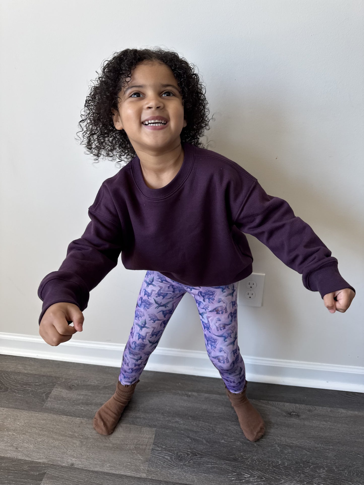 Girls Dinosaur Leggings 3-Pack – Soft Sensory-Friendly Toddler Leggings – Pink, Purple & Blue – For Toddlers and Little Girls