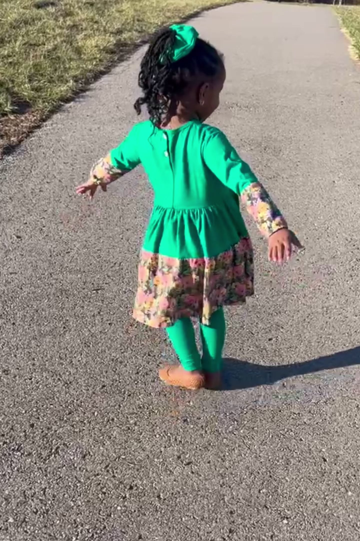 Twirl Dress, Green Toddler Dress, Green Twirl Dress, Cotton Toddler Dress, Super Soft Toddler Clothes, Soft Toddler Clothes